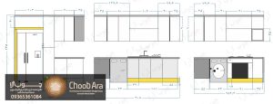 کابینت براق و تخت کم جا منزل آقای ارجمند با کد 1835