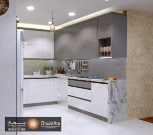 کابینت براق و تخت کم جا منزل آقای ارجمند با کد 1835