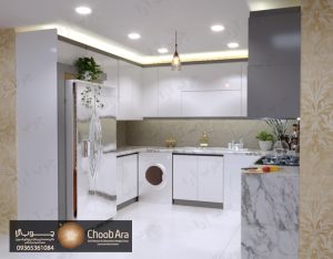 کابینت براق و تخت کم جا منزل آقای ارجمند با کد 1835