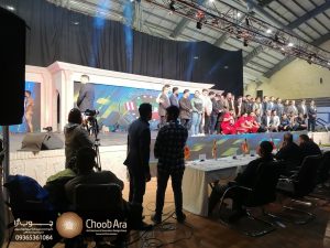 دکور استیج قهرمانی بدنسازی کشور آقای تلخابی کد 1849